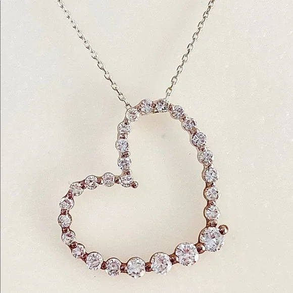 Sterling Silver heart necklace - Picture 2 of 12